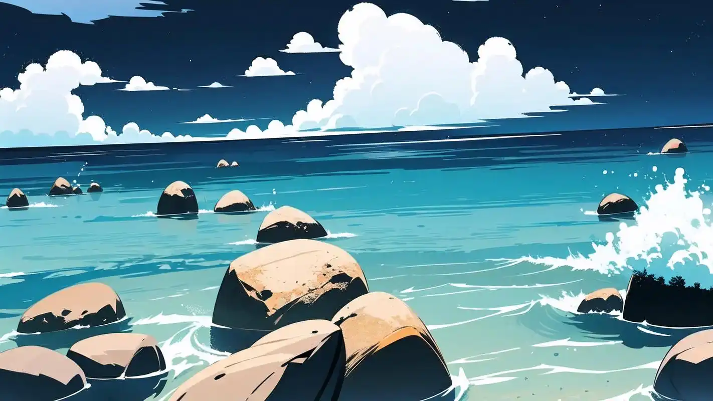 蓝色海水壁纸,给你清凉一夏98