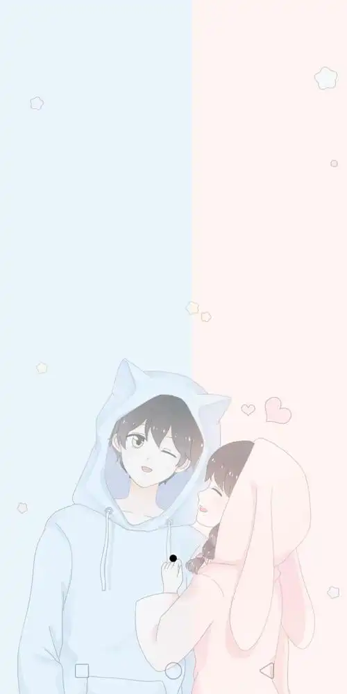 情侣壁纸背景一人一半姜然