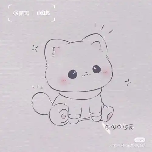 可爱小奶猫简笔画