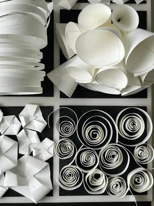 相同材质的不同表达热乎的 趁热发#立体构成  #作业设计  #立体构成