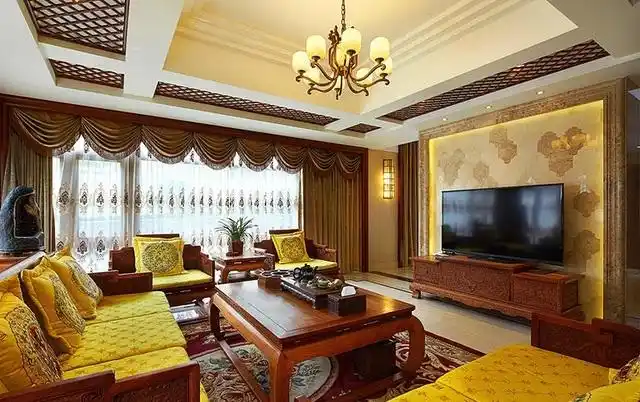 古典中式宫廷风别墅客厅装修欣赏图片1/5