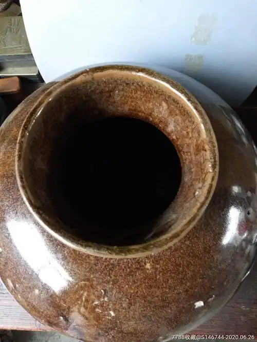 清代紫金釉大罐-酱釉瓷/紫金釉-7788陶瓷