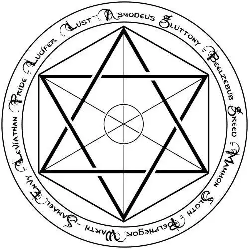 求一个六芒星图案.要图形不要图片