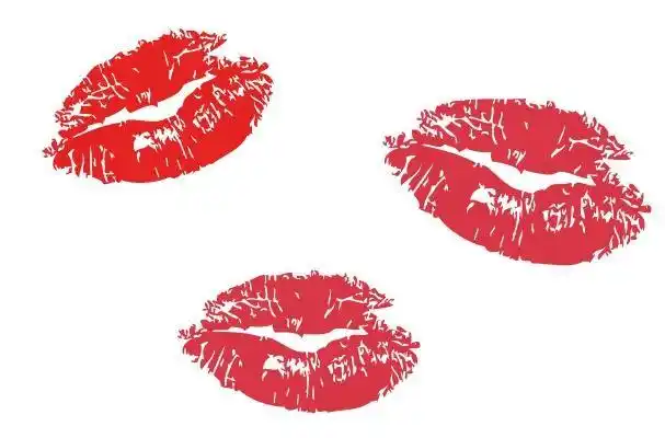 矢量口红唇印cdr矢量模版下载