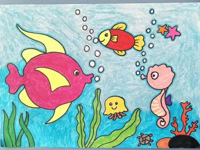 大a1班美术活动:《海底世界》