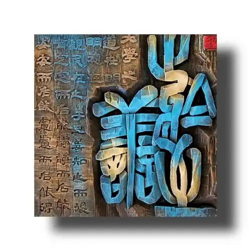 刀木错南宁师范大学书法学专业现代刻字课程作品展