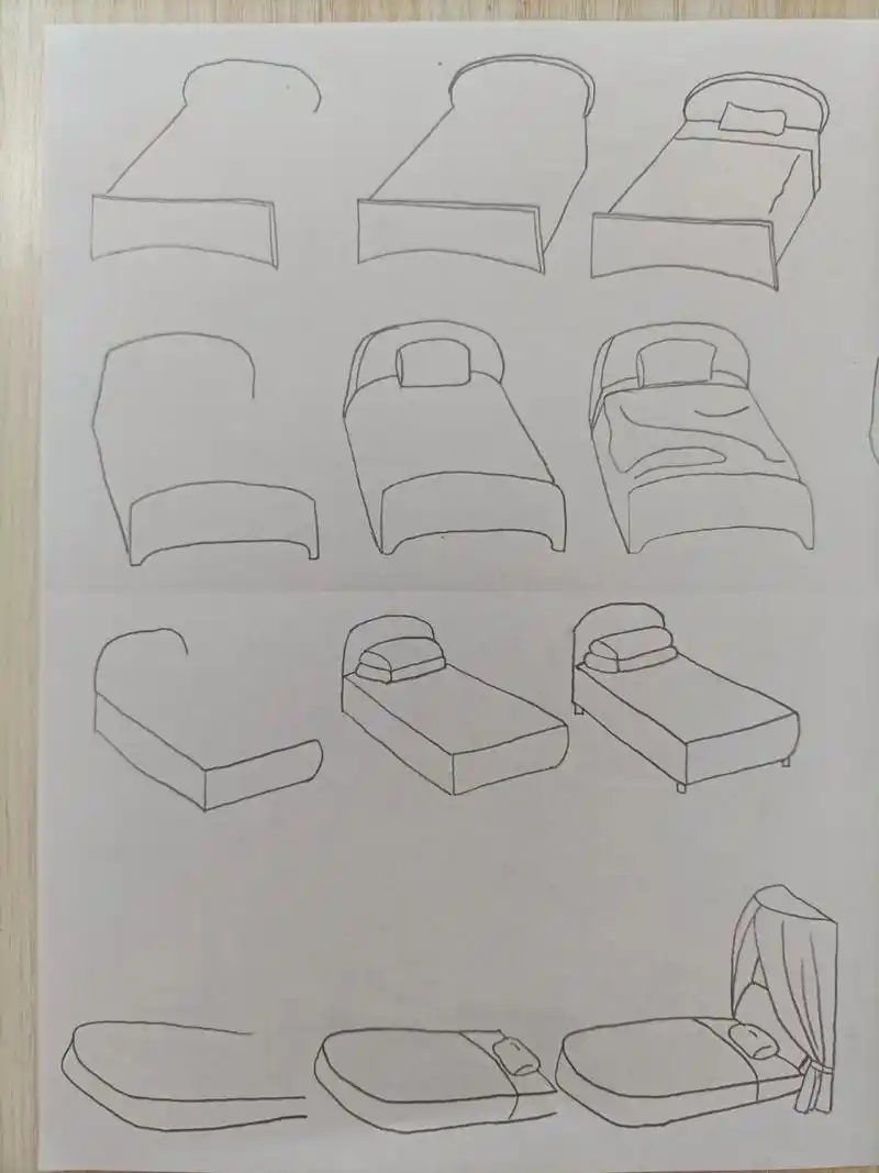 简笔画(374)床 坚持,加油^0^~!
