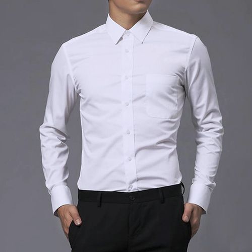 男款白衬衫长袖正装
