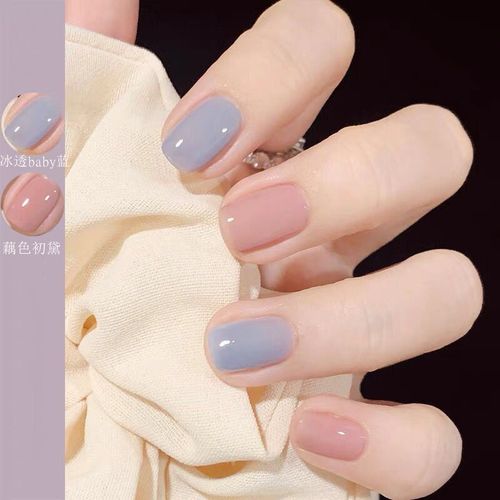 新款指甲油免烤不可撕持久亮晶晶学生显白美甲套装网红2021流行色亮面