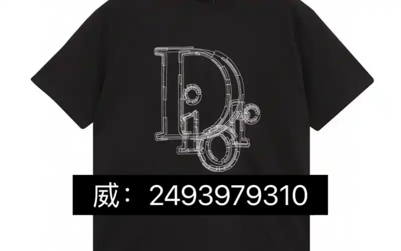 dior/迪奥刺绣logo短袖胸前采用刺绣 logo 立体有质感