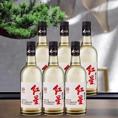 红星二锅头酒42度大曲酿酒500ml清香型白酒固态纯粮6瓶装官方授权