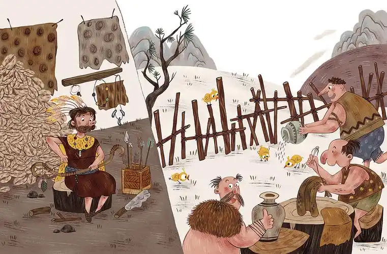 原始部落系列儿童绘本4|插画|绘本|哇哇哇儿插 - 原创作品 - 站酷 (zc