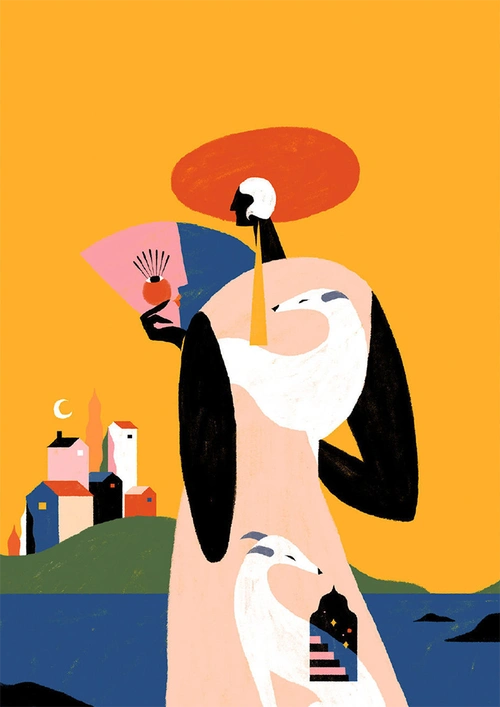 抽象派插画作品欣赏,画风独特人物插画图