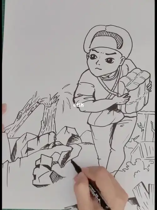 少儿美术  #红色故事  #红色经典故事