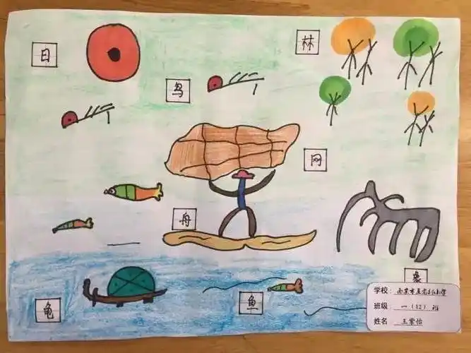 成长日记一年级我把汉字绘成画