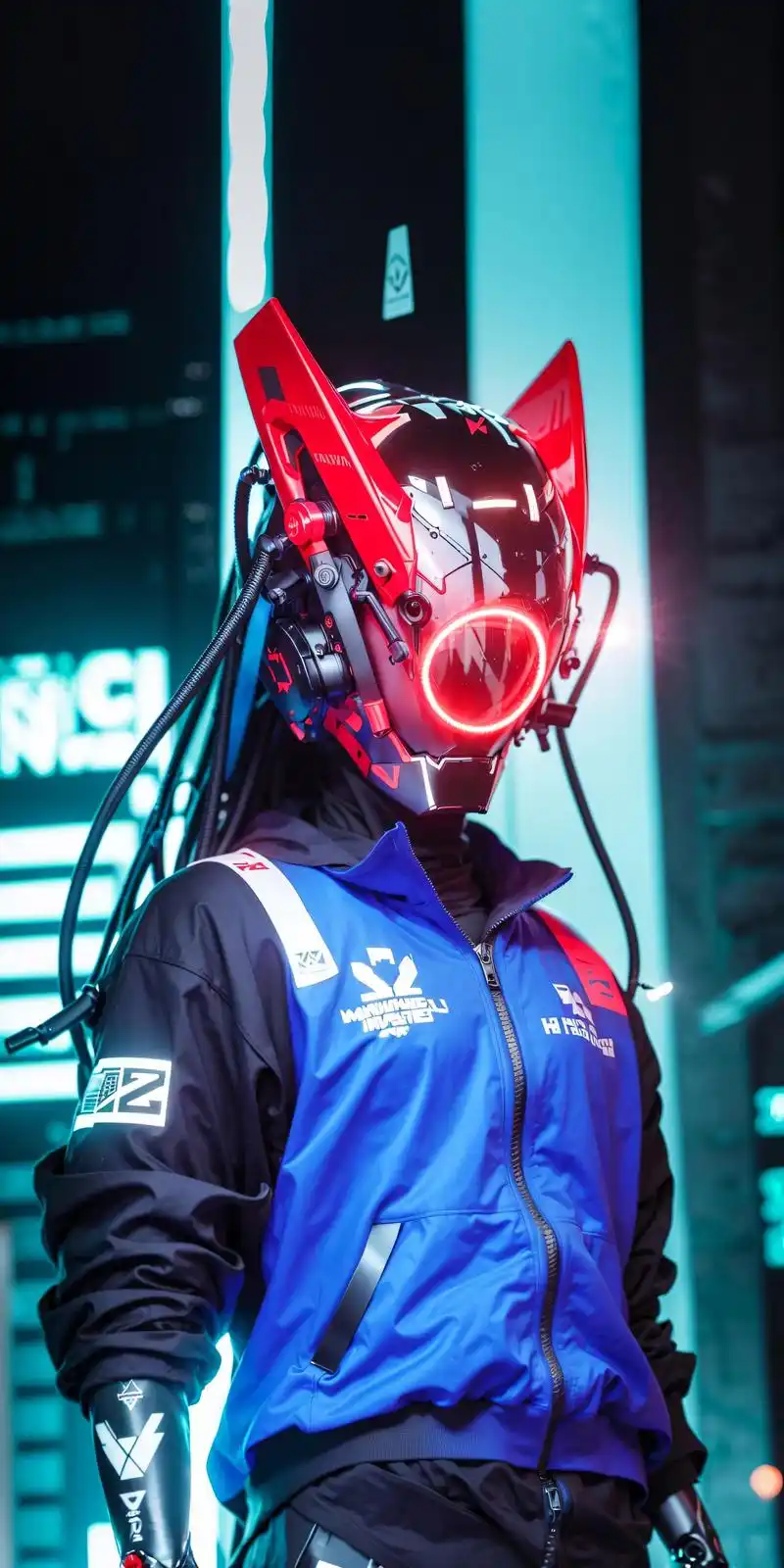 ai绘画壁纸:机械世界的叛逆者,赛博朋克机械人,原图画质