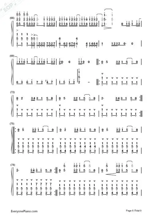 前前前世-难度版-《你的名字》主题曲双手简谱预览6