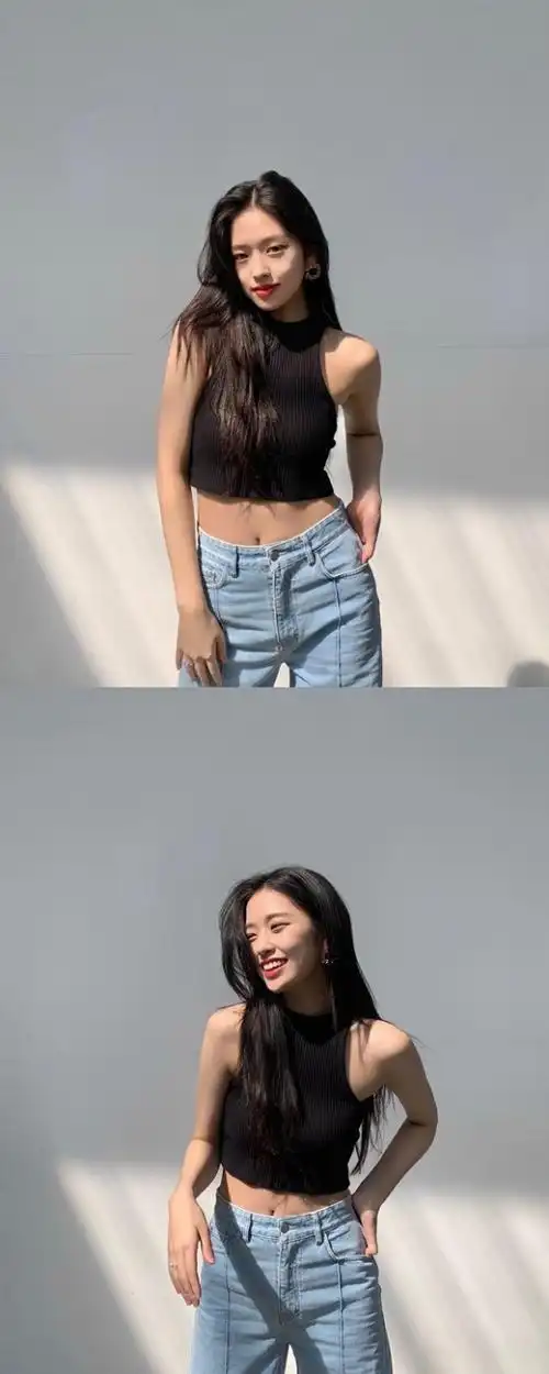 韩国女团ive成员安宥真sns发照秀身材