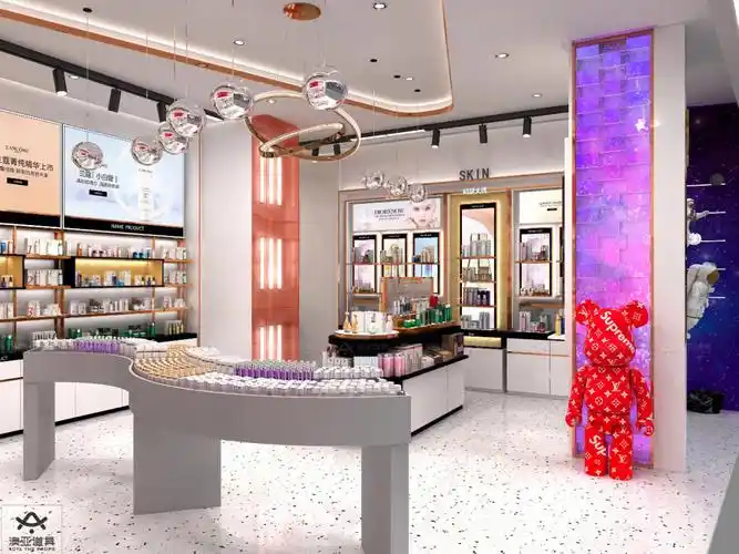 化妆品店设计案例——品牌项目|街边店店铺定位|销售为主项目面积