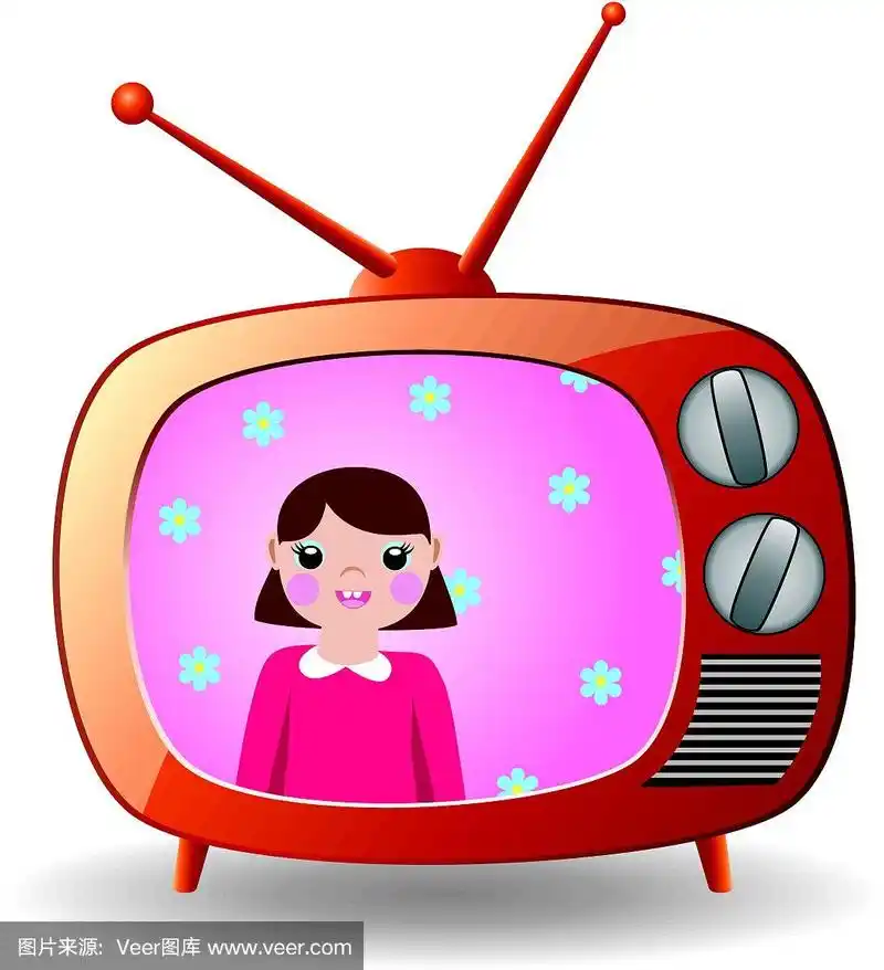 矢量复古电视机