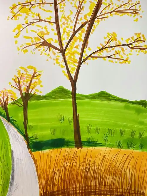 随便画画马克笔风景画 - 半次元 - acg爱好者社区