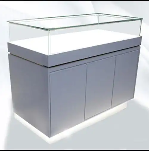 玻璃展示柜饰品珠宝模型陈列柜台多功能烤漆现代简约中岛柜可定制