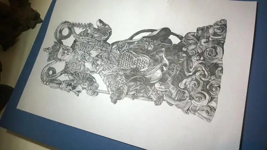 手绘作品北方多闻天王佛教四大天王系列之一