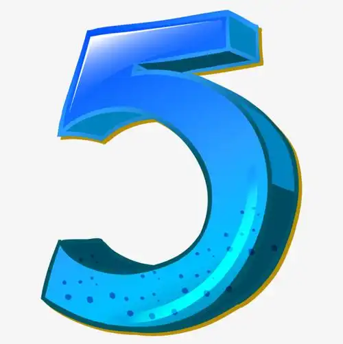 蓝色数字5