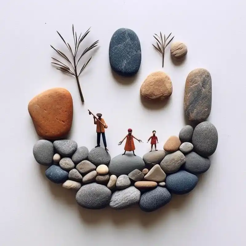 街边石子,摆成高端艺术品!生活处处都有艺术,你是发现的那个人吗?