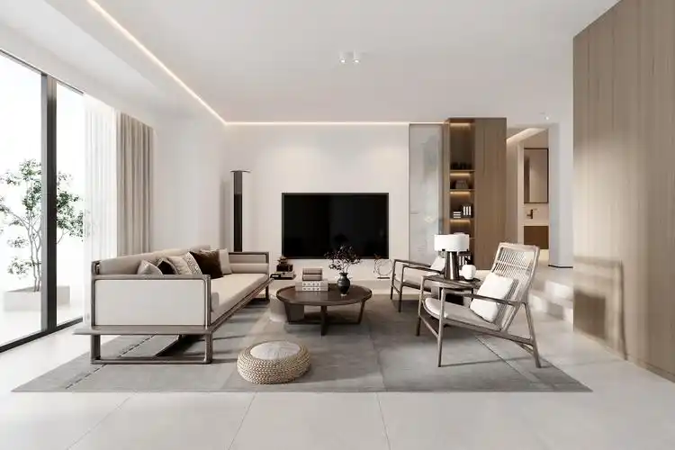 深圳装修295㎡公园大地极简新中式年轻人都爱的设计