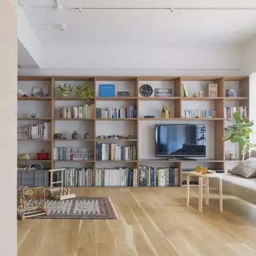 客厅不看电视装个书架设计满屋书香气