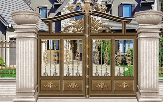 庭院大门两边柱子图片放眼望去,农村自建的别墅好像都少不了大门两边