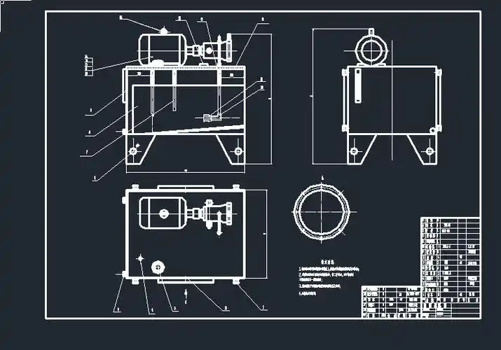 油箱装配图cad图纸