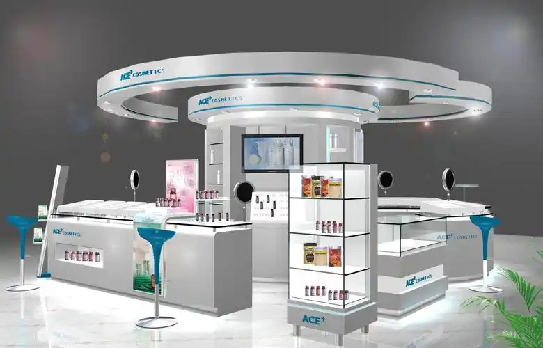 化妆品展示柜以玻璃类型为主_凡路展柜厂家