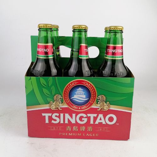 青岛啤酒双狮外销版美5度355mlx24一厂青啤产地青岛啤酒