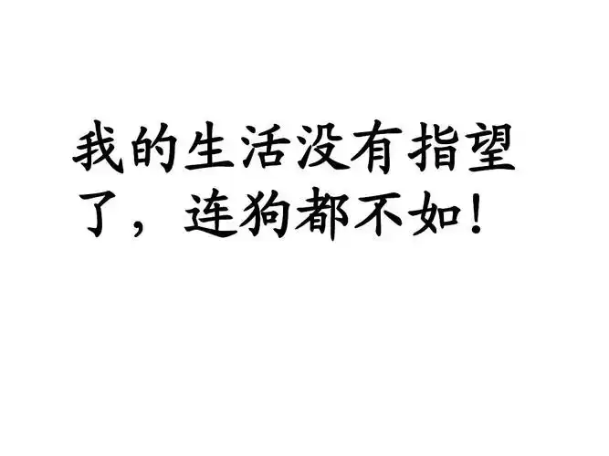课件 我的生活没有指望 了,连狗都不如!