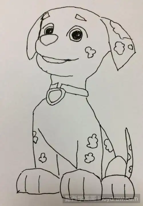 简笔画教程:汪汪队立大功之毛毛的画法