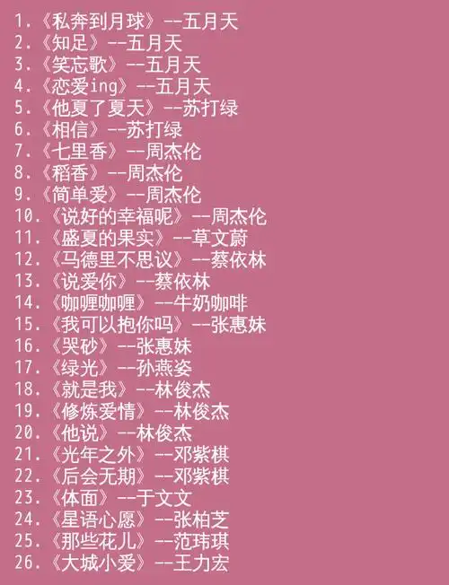 唱歌小白ktv必点歌单,易唱不出错!