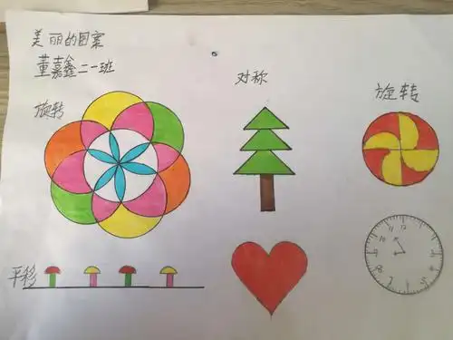利用图形的平移,旋转轴对称设计漂亮的图案(一次家庭作业的成功尝试)