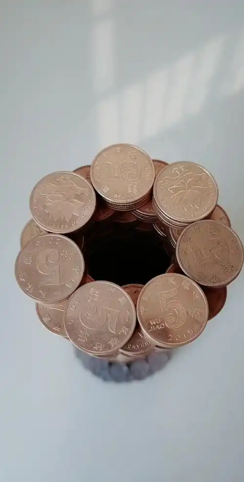 乡村生活#五角硬币摆出新造型了