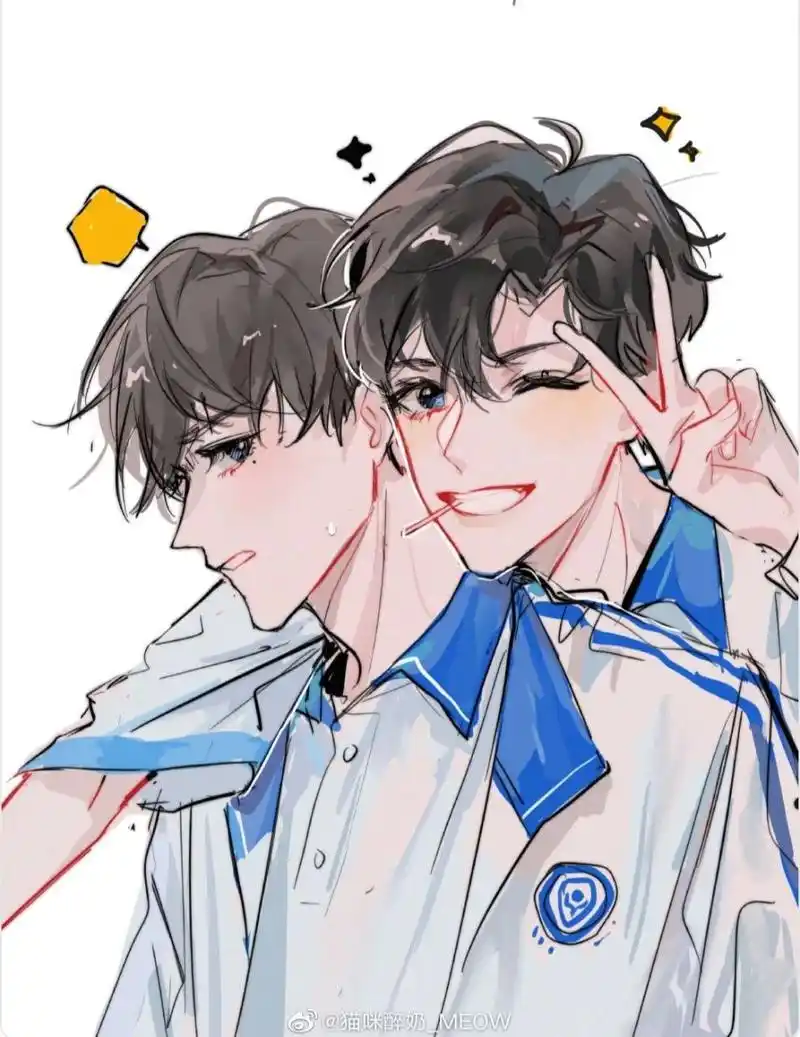 贺朝夫斯基和谢俞小朋友的和照