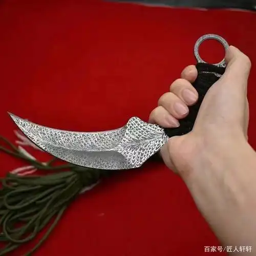 一体爪刀双刃羽毛纹爪鉴赏