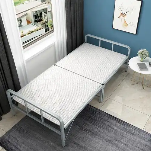 午休折叠床简易家用硬板小单人床便携加固木板陪护床办公室午睡床