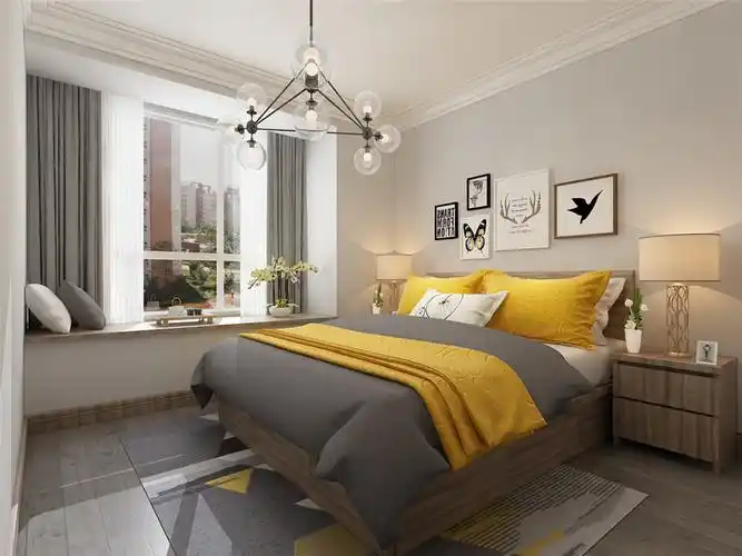 观锦园北欧卧室效果图