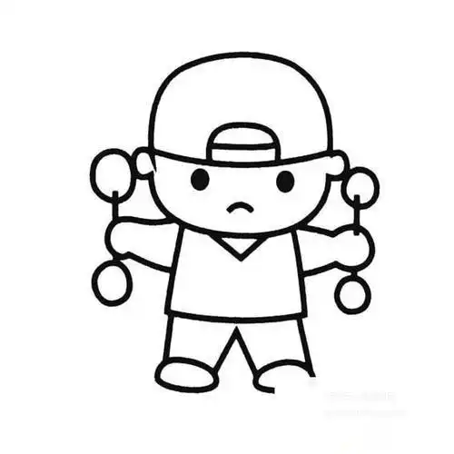 健康简笔画小朋友身体健康简笔画