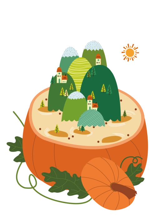 毕设——"叄味蔬屋"蔬菜干品牌南瓜片插画