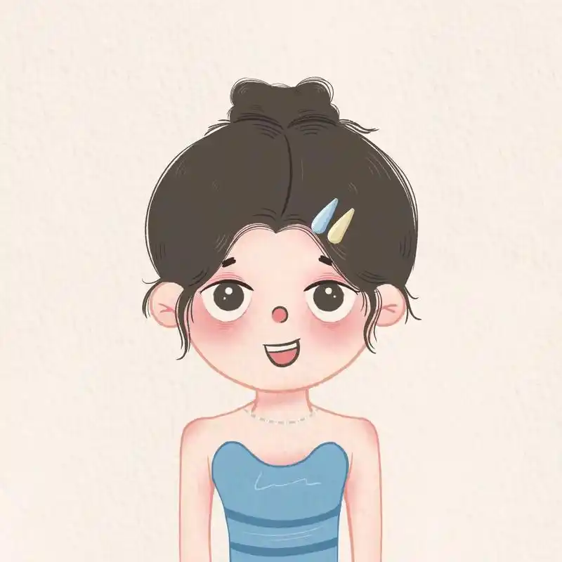 有谁能拒绝扎丸子头的可爱女生呀.#创作灵感 #卡通头像 #头 - 抖音
