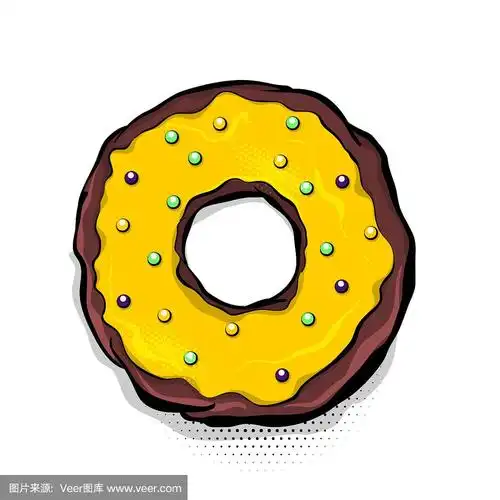甜甜圈卡通波普艺术
