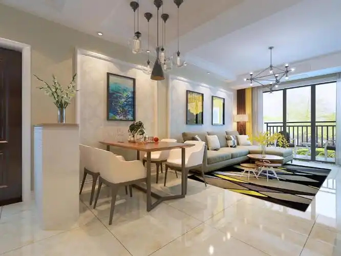 百商悦澜山120平三室两厅两卫简约风格