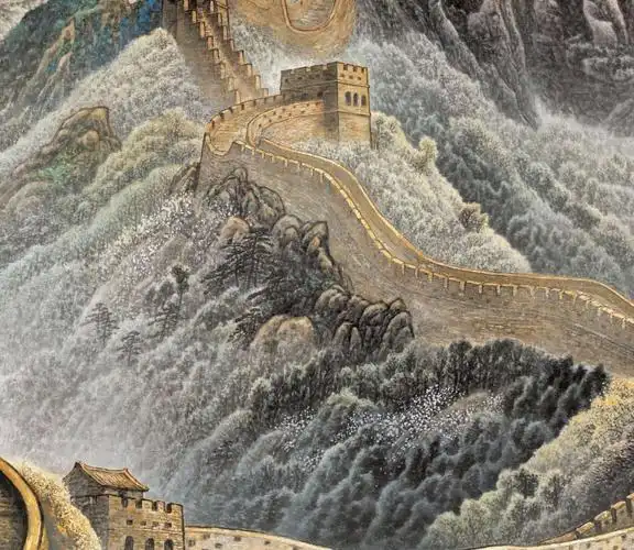 放大20倍后,你才知道人民大会堂的《万里长城》究竟有多美! - 知乎